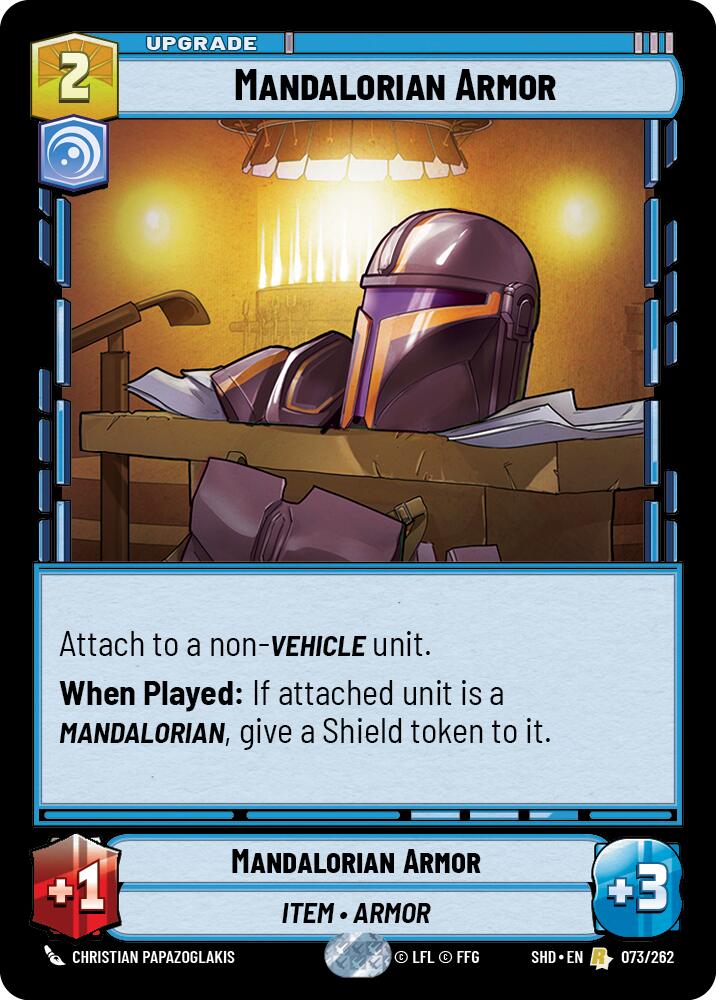 Mandalorian Armor (073/262) (073/262) [Shadows of the Galaxy] | Jomio and Rueliete's Cards and Comics