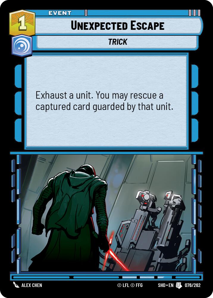 Unexpected Escape (076/262) (076/262) [Shadows of the Galaxy] | Jomio and Rueliete's Cards and Comics