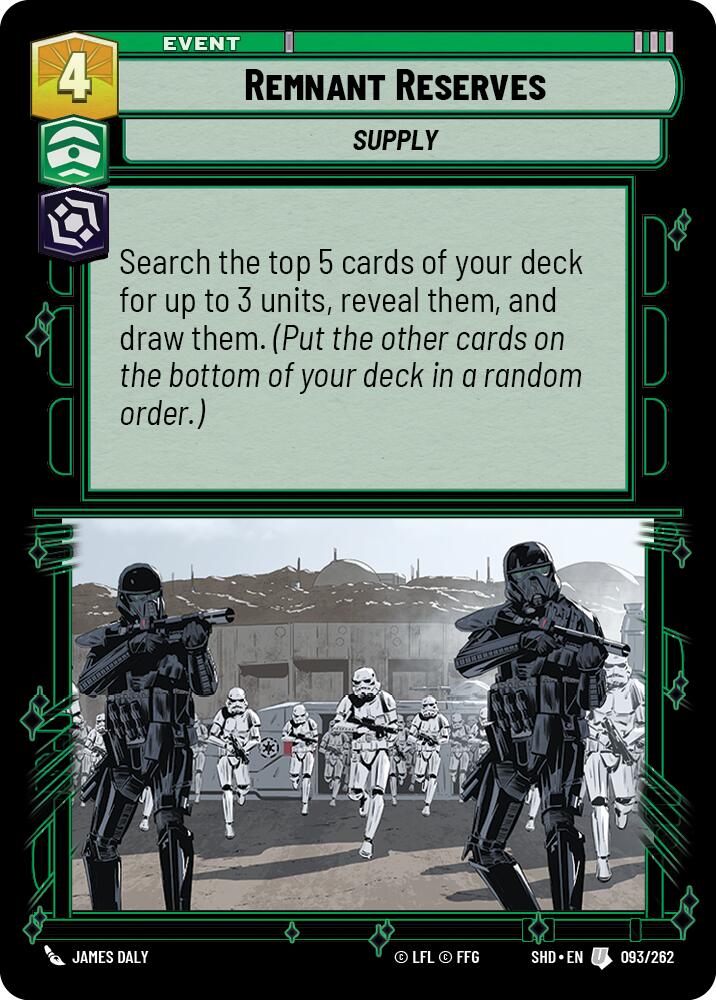 Remnant Reserves (093/262) (093/262) [Shadows of the Galaxy] | Jomio and Rueliete's Cards and Comics