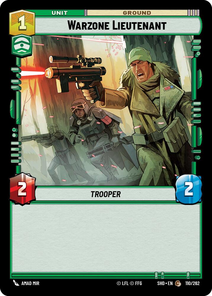 Warzone Lieutenant (110/262) [Shadows of the Galaxy] | Jomio and Rueliete's Cards and Comics