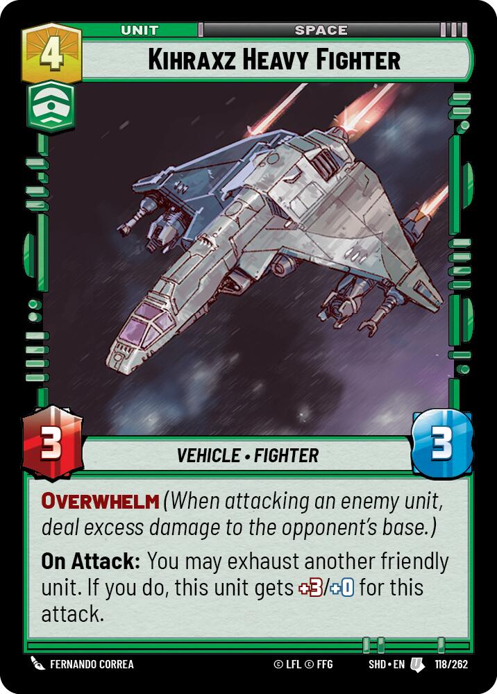 Kihraxz Heavy Fighter (118/262) [Shadows of the Galaxy] | Jomio and Rueliete's Cards and Comics