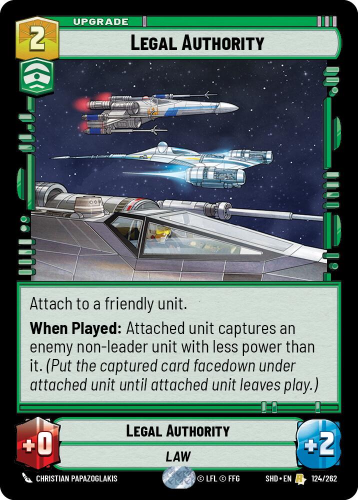 Legal Authority (124/262) (124/262) [Shadows of the Galaxy] | Jomio and Rueliete's Cards and Comics