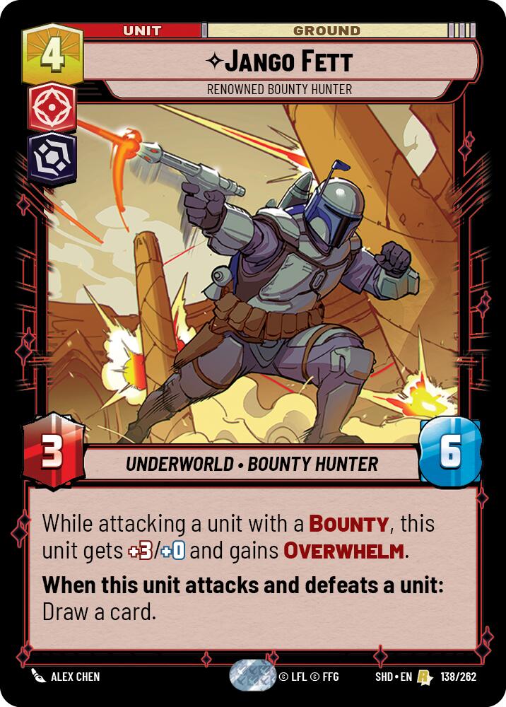 Jango Fett - Renowned Bounty Hunter (138/262) (138/262) [Shadows of the Galaxy] | Jomio and Rueliete's Cards and Comics