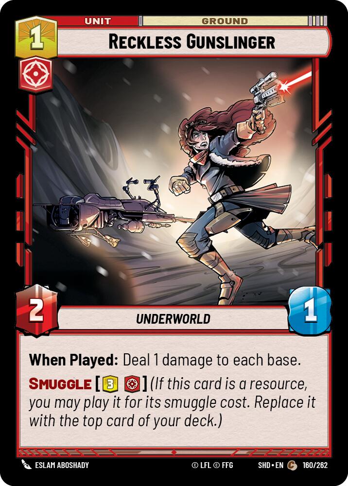 Reckless Gunslinger (160/262) [Shadows of the Galaxy] | Jomio and Rueliete's Cards and Comics