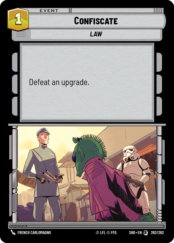Confiscate (262/262) (262/262) [Shadows of the Galaxy] | Jomio and Rueliete's Cards and Comics
