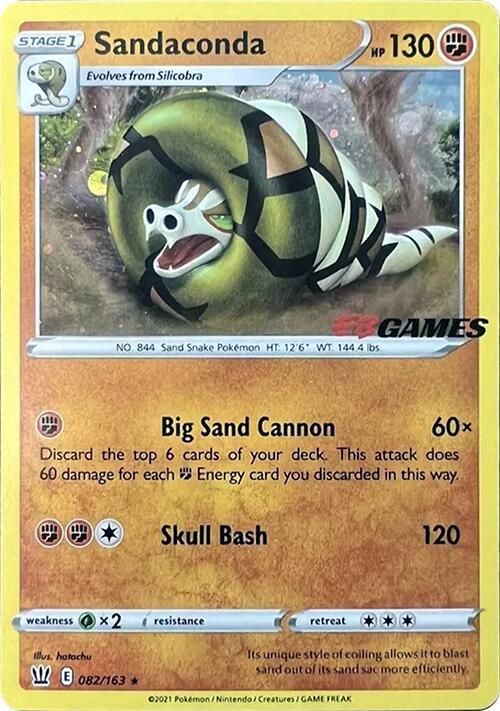 Sandaconda (082/163) (EB Games Exclusive) [Sword & Shield: Battle Styles] | Jomio and Rueliete's Cards and Comics