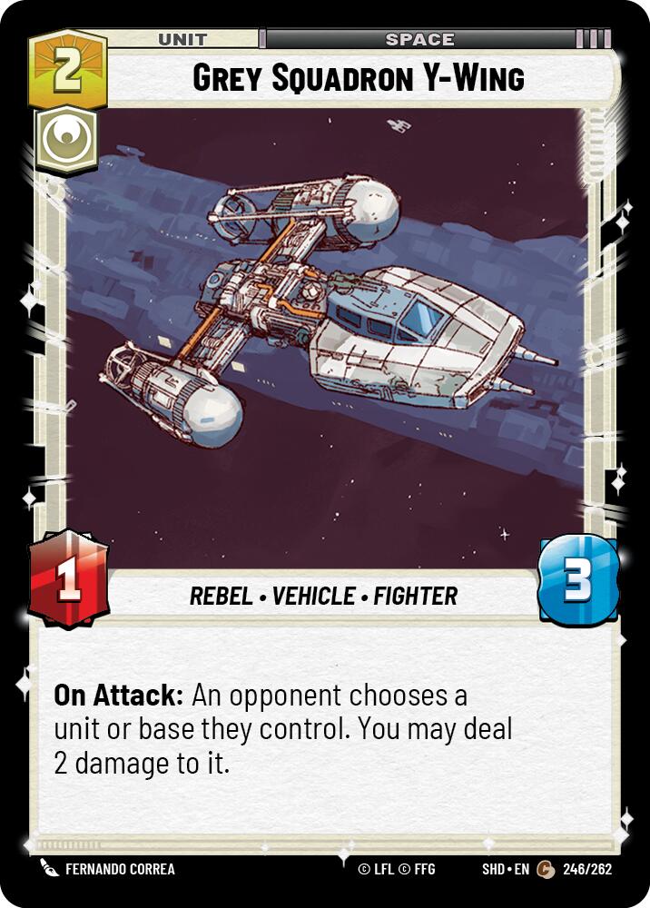 Grey Squadron Y-Wing (246/262) [Shadows of the Galaxy] | Jomio and Rueliete's Cards and Comics