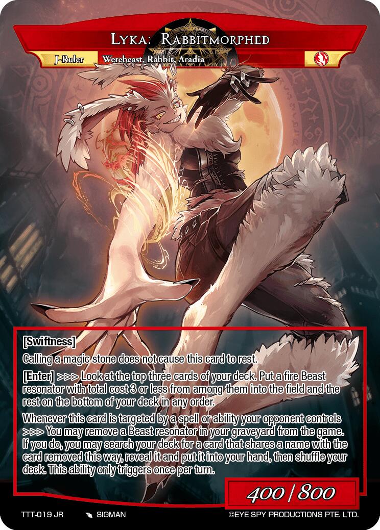 Lyka: Rabbitmorphed (TTT-019 JR) [Thoth of the Trinity] | Jomio and Rueliete's Cards and Comics