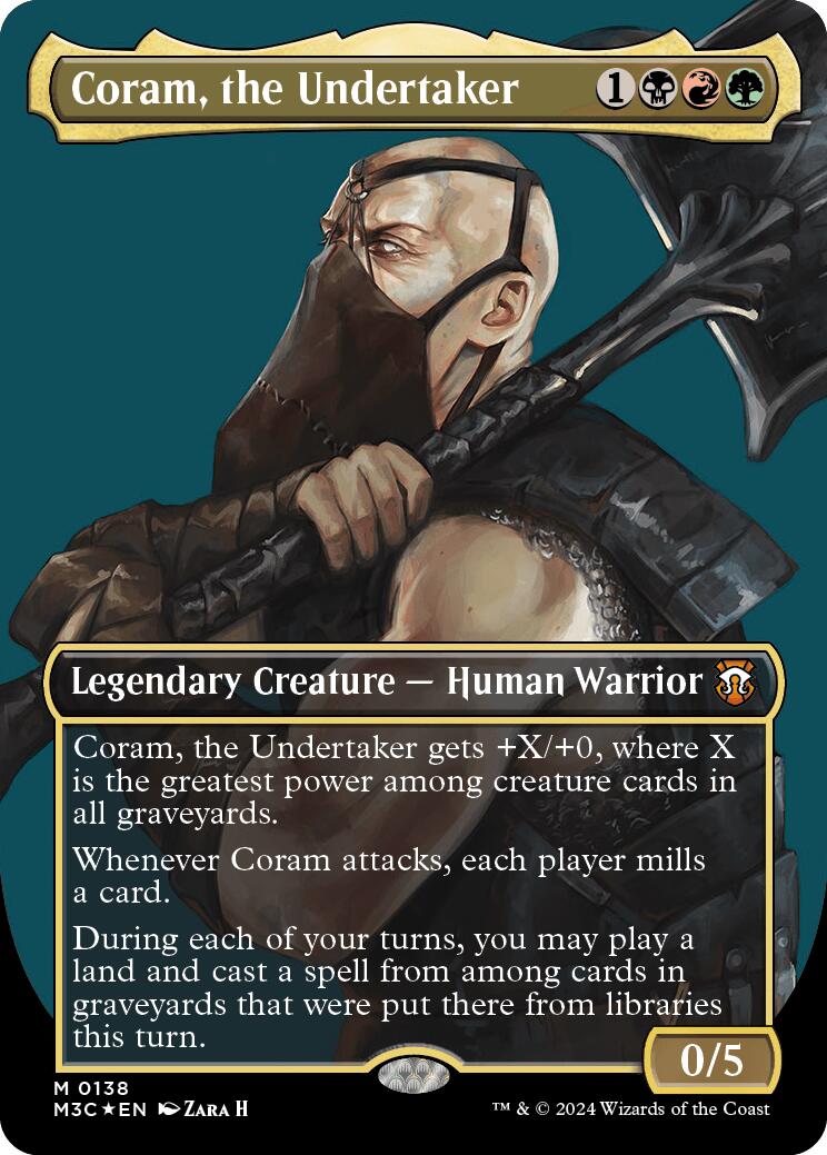 Coram, the Undertaker (Borderless) (Ripple Foil) [Modern Horizons 3 Commander] | Jomio and Rueliete's Cards and Comics
