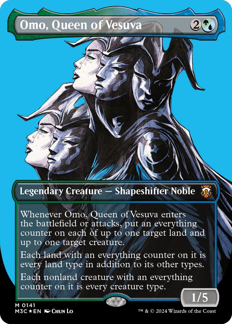 Omo, Queen of Vesuva (Borderless) (Ripple Foil) [Modern Horizons 3 Commander] | Jomio and Rueliete's Cards and Comics