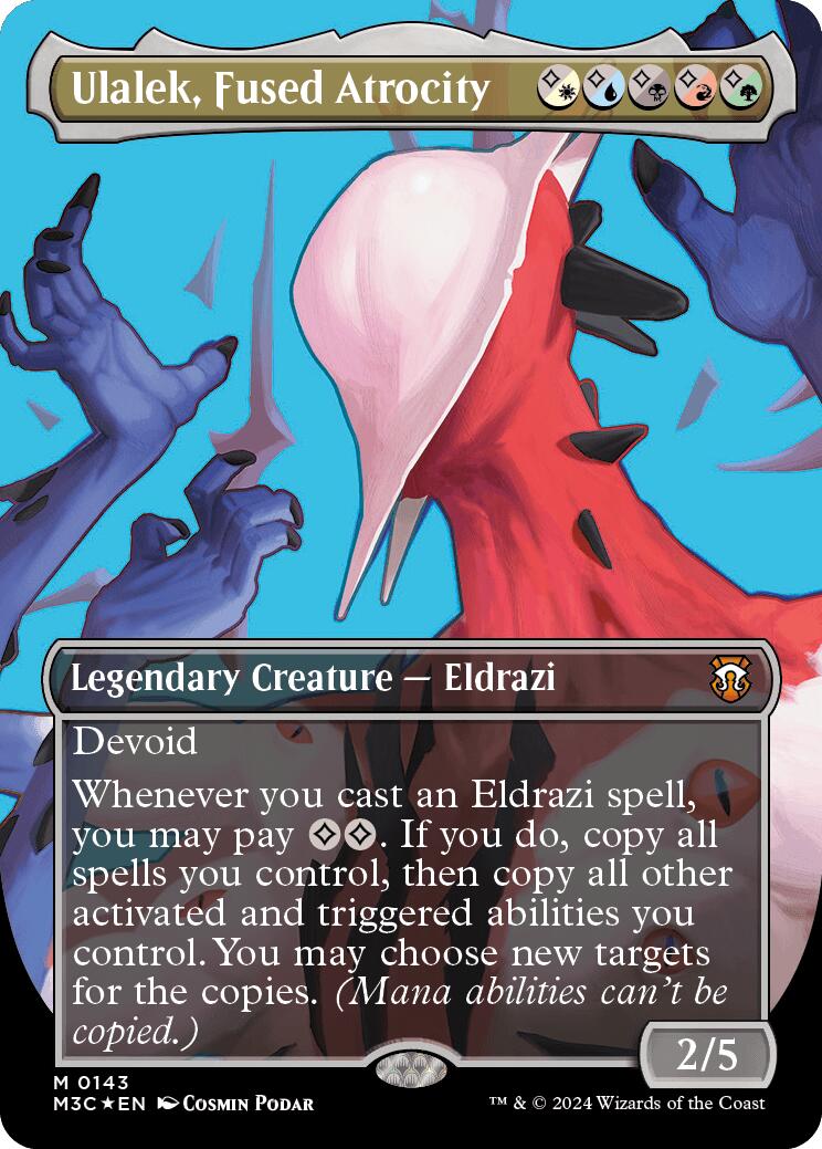 Ulalek, Fused Atrocity (Borderless) (Ripple Foil) [Modern Horizons 3 Commander] | Jomio and Rueliete's Cards and Comics