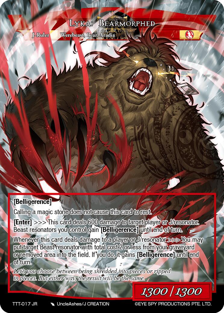 Lyka: Bearmorphed (TTT-017 JR) [Thoth of the Trinity] | Jomio and Rueliete's Cards and Comics