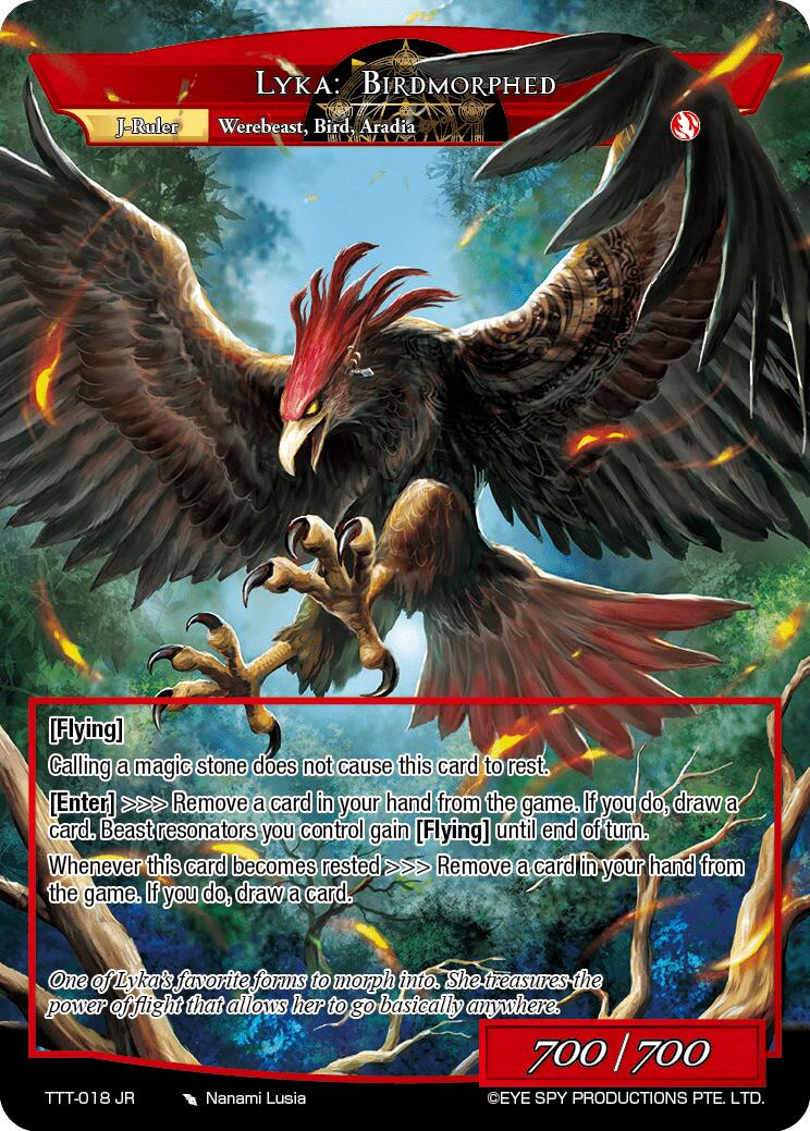 Lyka: Birdmorphed (TTT-018 JR) [Thoth of the Trinity] | Jomio and Rueliete's Cards and Comics