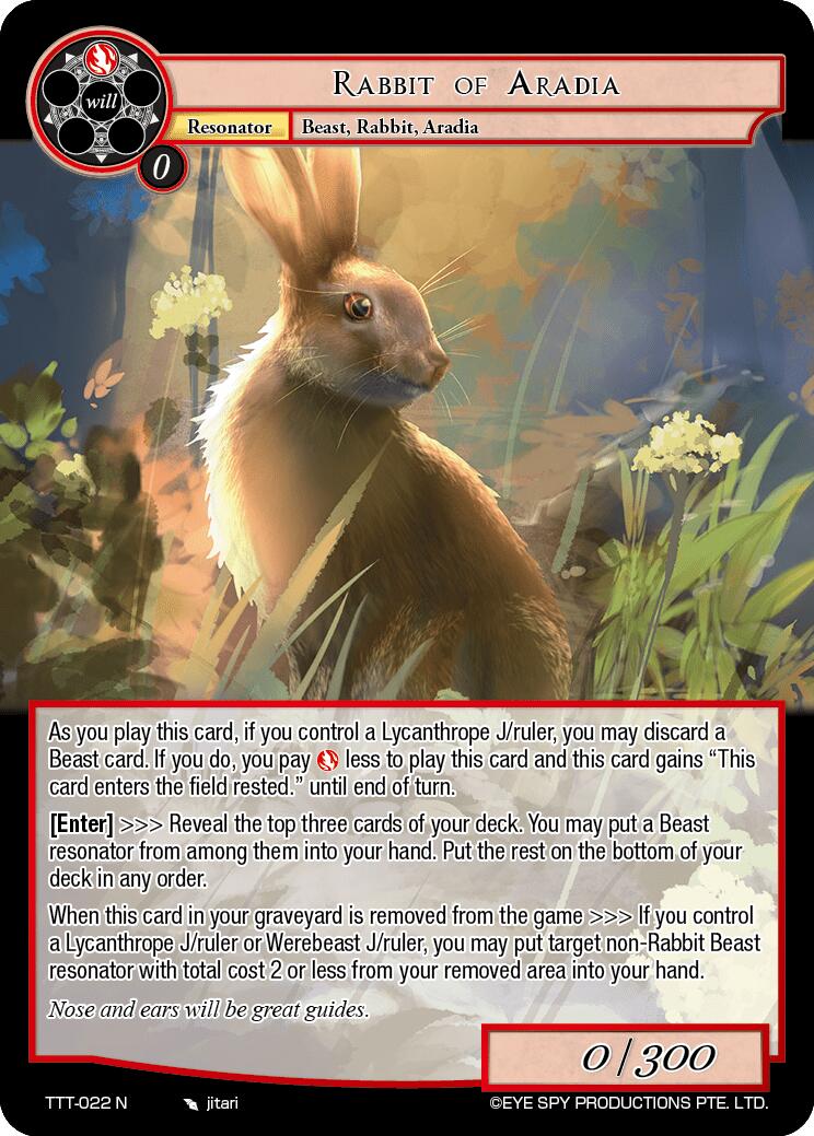 Rabbit of Aradia (TTT-022 N) [Thoth of the Trinity] | Jomio and Rueliete's Cards and Comics