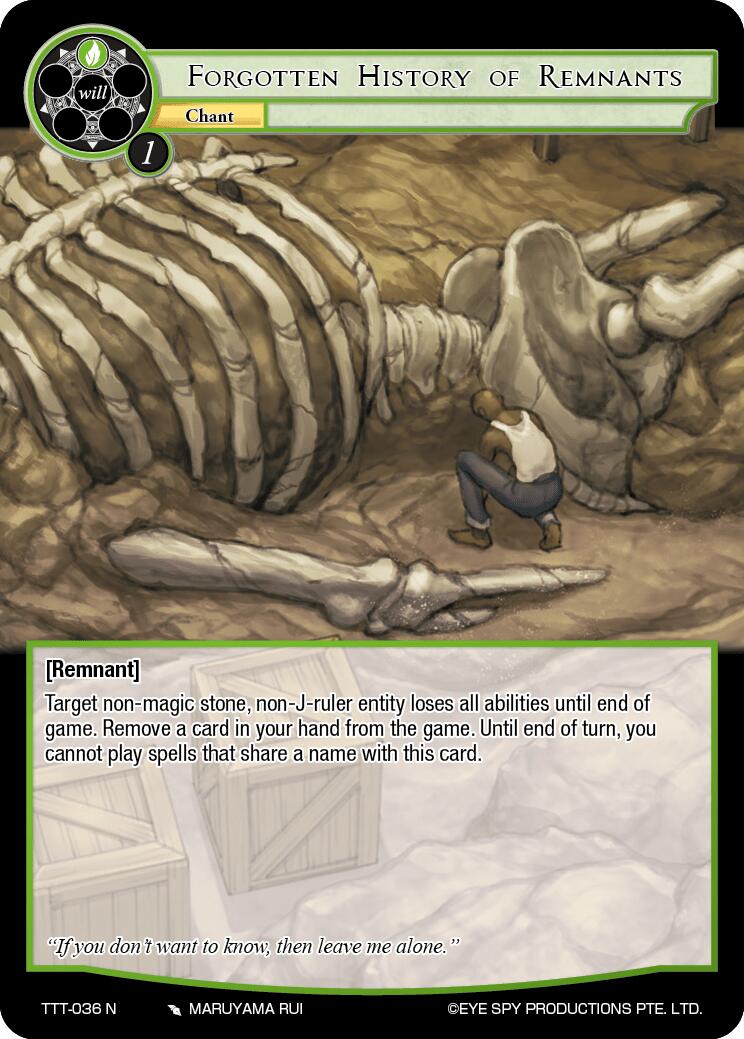 Forgotten History of Remnants (TTT-036 N) [Thoth of the Trinity] | Jomio and Rueliete's Cards and Comics