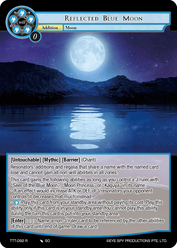 Reflected Blue Moon (TTT-092 R) [Thoth of the Trinity] | Jomio and Rueliete's Cards and Comics