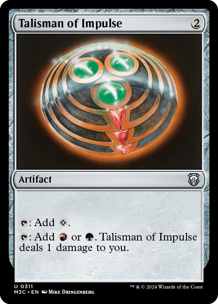 Talisman of Impulse [Modern Horizons 3 Commander] | Jomio and Rueliete's Cards and Comics