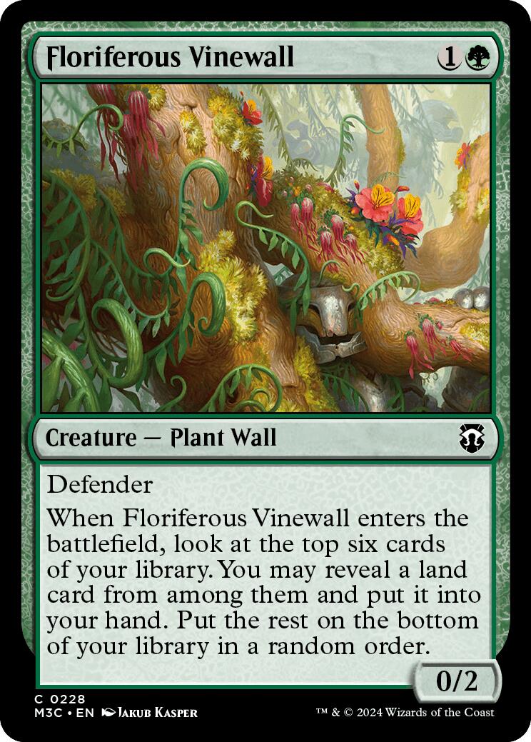 Floriferous Vinewall [Modern Horizons 3 Commander] | Jomio and Rueliete's Cards and Comics