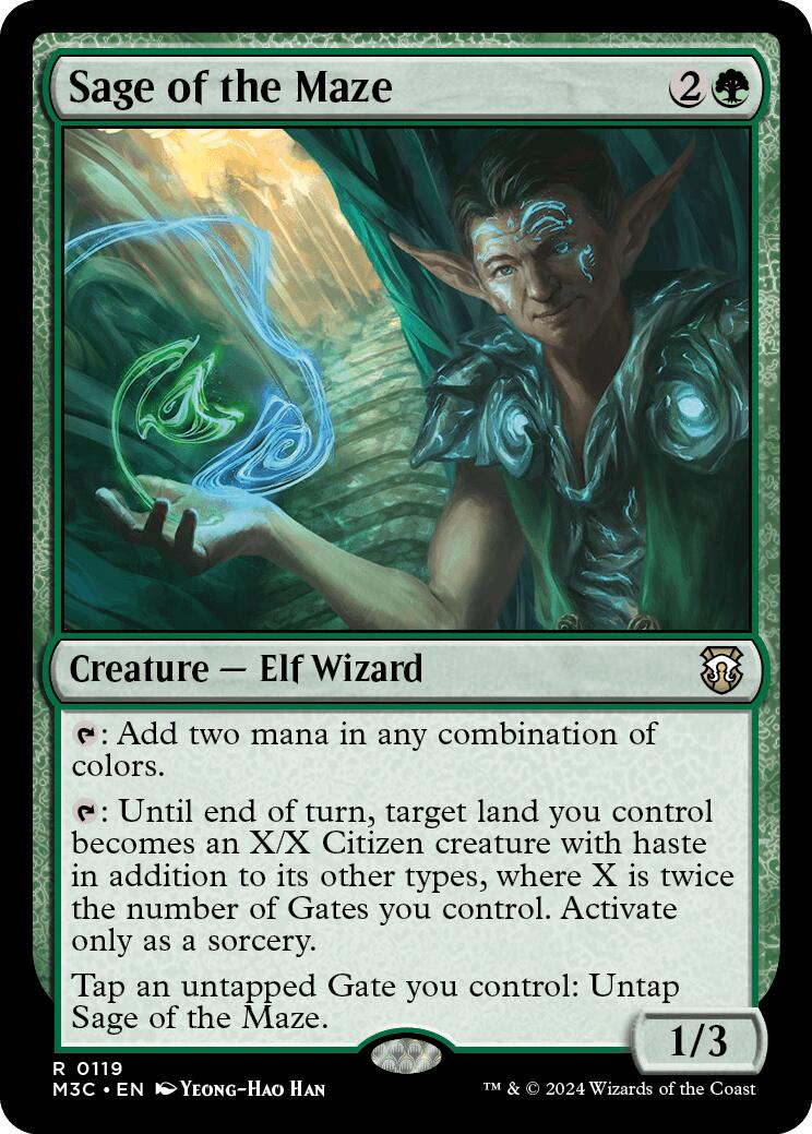 Sage of the Maze [Modern Horizons 3 Commander] | Jomio and Rueliete's Cards and Comics