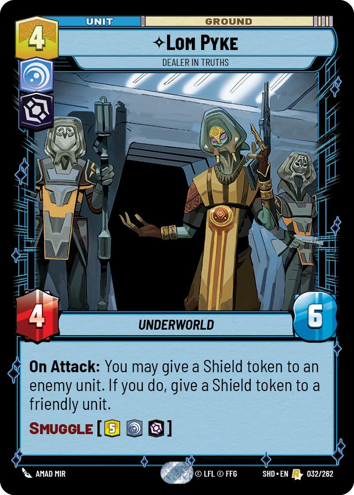 Lom Pyke - Dealer in Truths (032/262) (032/262) [Shadows of the Galaxy] | Jomio and Rueliete's Cards and Comics