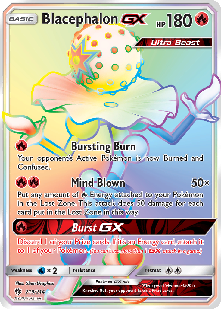 Blacephalon GX (219/214) [Sun & Moon: Lost Thunder] | Jomio and Rueliete's Cards and Comics