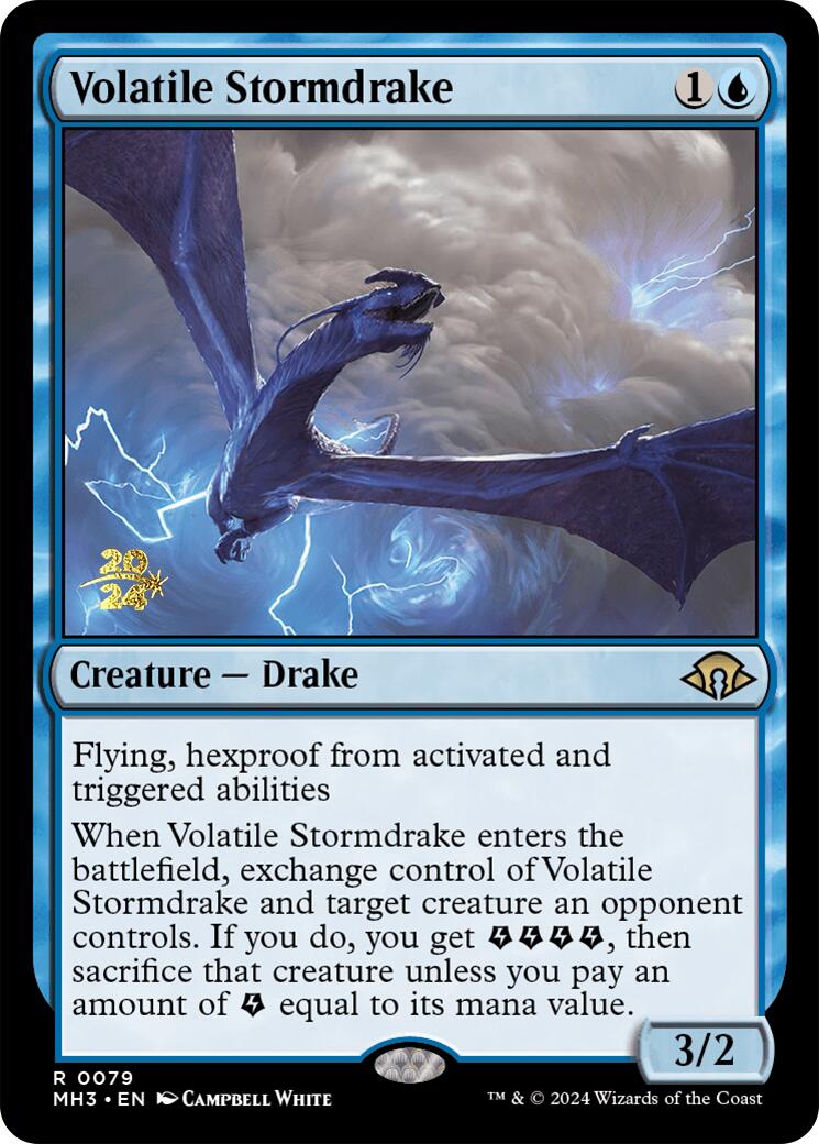 Volatile Stormdrake [Modern Horizons 3 Prerelease Promos] | Jomio and Rueliete's Cards and Comics