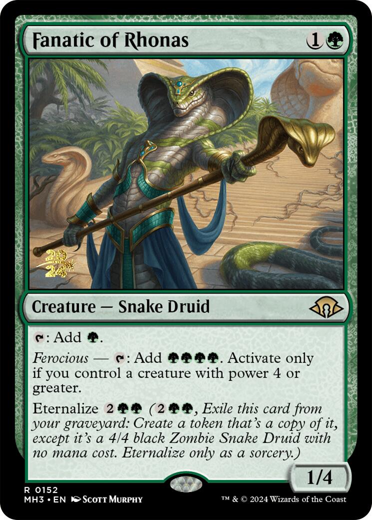 Fanatic of Rhonas [Modern Horizons 3 Prerelease Promos] | Jomio and Rueliete's Cards and Comics
