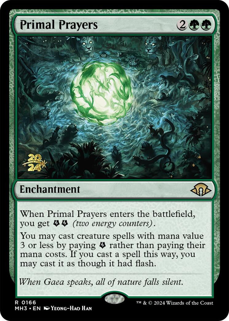 Primal Prayers [Modern Horizons 3 Prerelease Promos] | Jomio and Rueliete's Cards and Comics