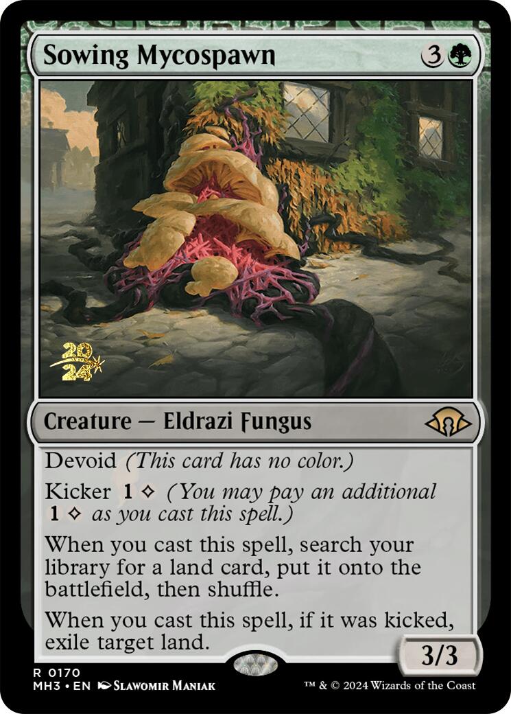 Sowing Mycospawn [Modern Horizons 3 Prerelease Promos] | Jomio and Rueliete's Cards and Comics