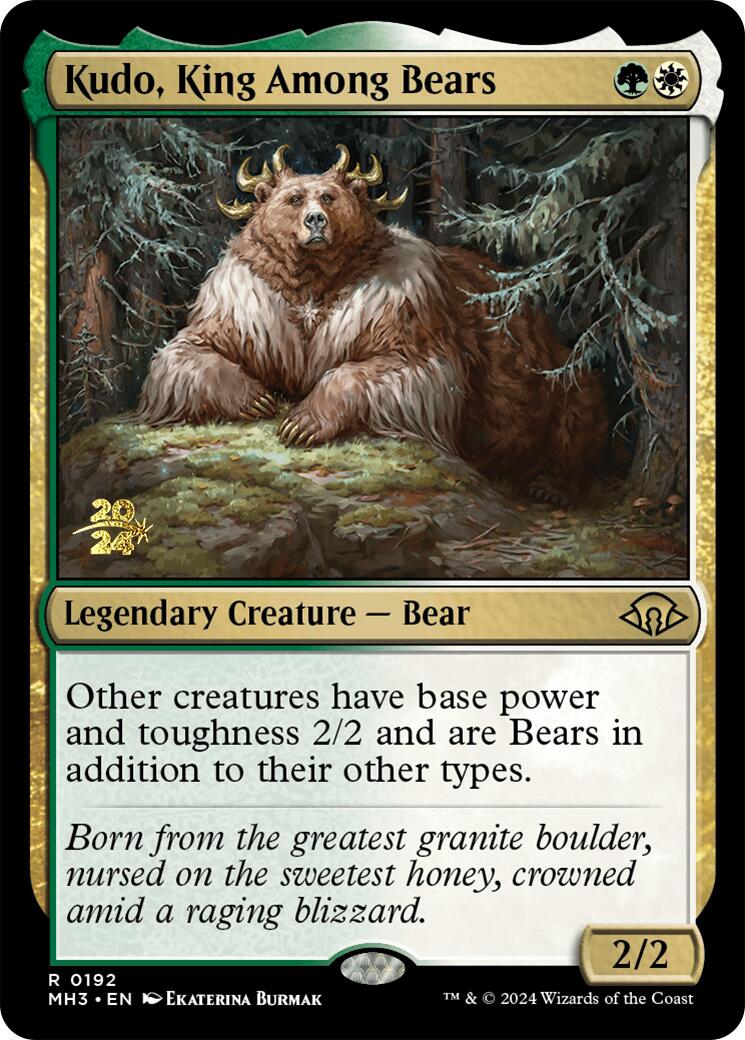 Kudo, King Among Bears [Modern Horizons 3 Prerelease Promos] | Jomio and Rueliete's Cards and Comics