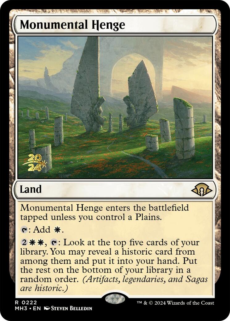 Monumental Henge [Modern Horizons 3 Prerelease Promos] | Jomio and Rueliete's Cards and Comics