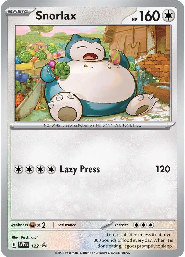 Snorlax (122) [Scarlet & Violet: Black Star Promos] | Jomio and Rueliete's Cards and Comics