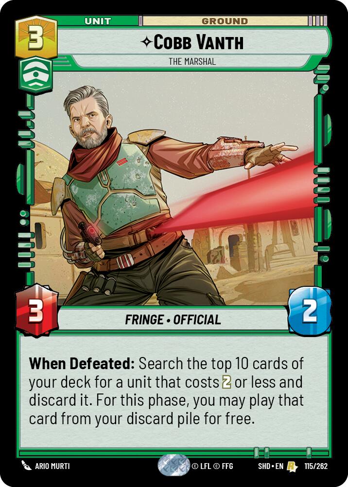 Cobb Vanth - The Marshal (115/262) (115/262) [Shadows of the Galaxy] | Jomio and Rueliete's Cards and Comics