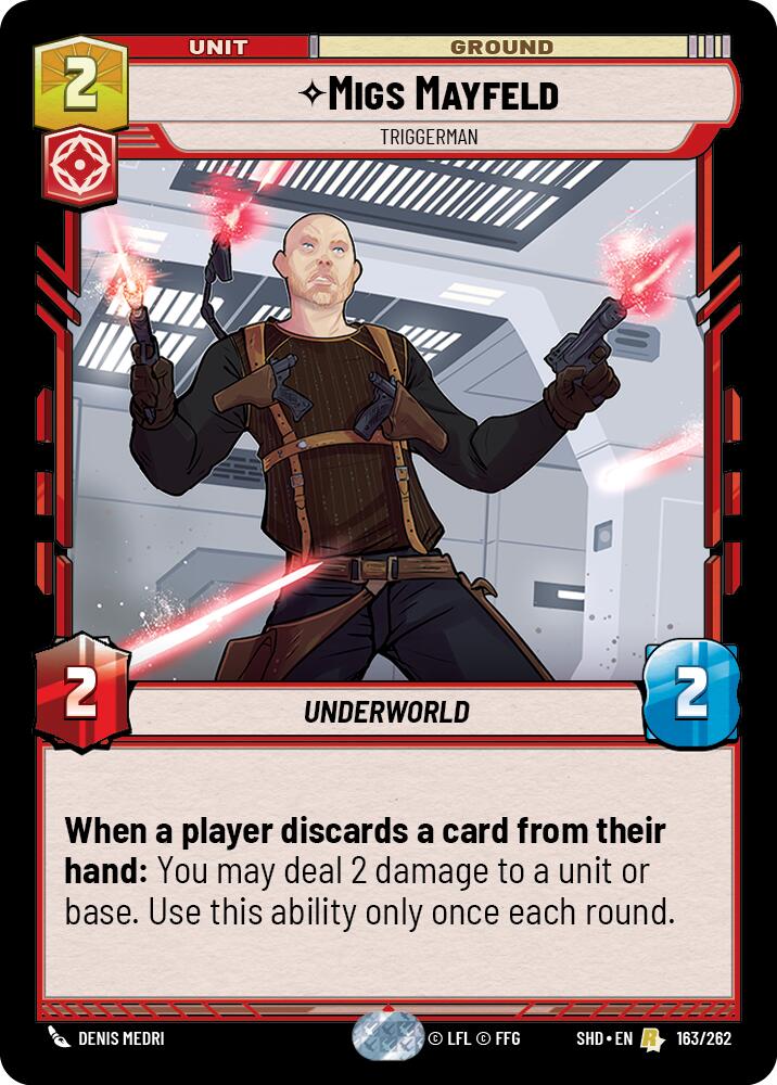 Migs Mayfeld - Triggerman (163/262) (163/262) [Shadows of the Galaxy] | Jomio and Rueliete's Cards and Comics