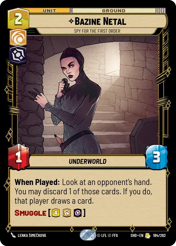 Bazine Netal - Spy for the First Order (184/262) [Shadows of the Galaxy] | Jomio and Rueliete's Cards and Comics
