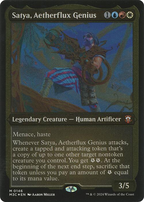 Satya, Aetherflux Genius (Display Commander) [Modern Horizons 3 Commander] | Jomio and Rueliete's Cards and Comics