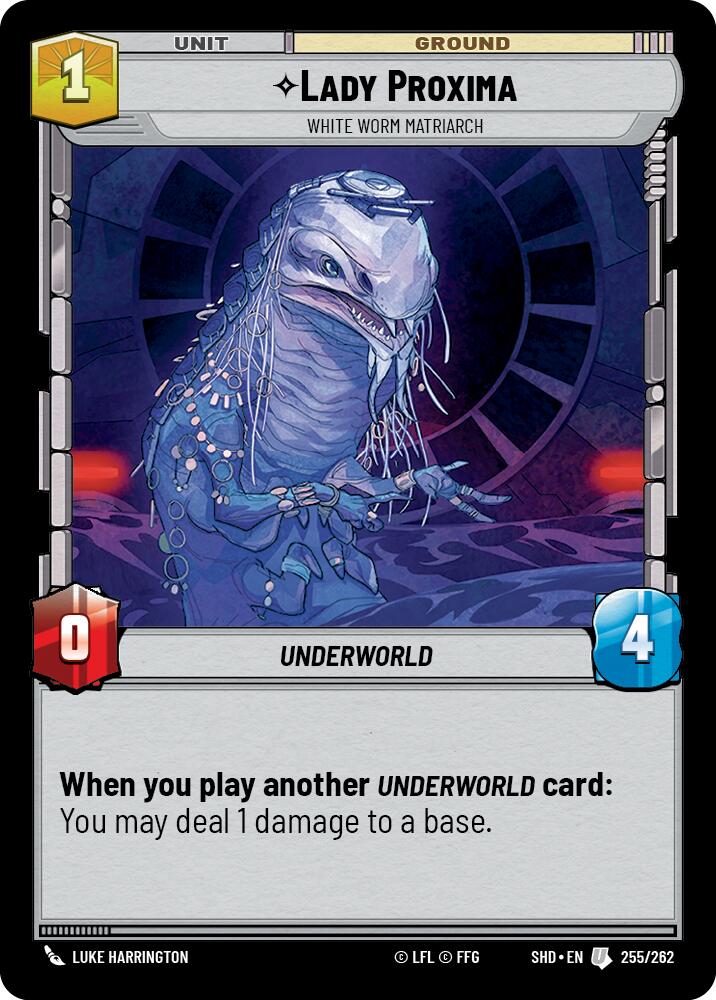 Lady Proxima - White Worm Matriarch (255/262) (255/262) [Shadows of the Galaxy] | Jomio and Rueliete's Cards and Comics
