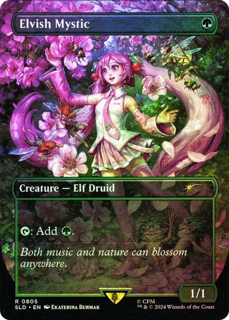 Elvish Mystic (0805 - Japanese Rainbow Foil) [Secret Lair Drop Series] | Jomio and Rueliete's Cards and Comics