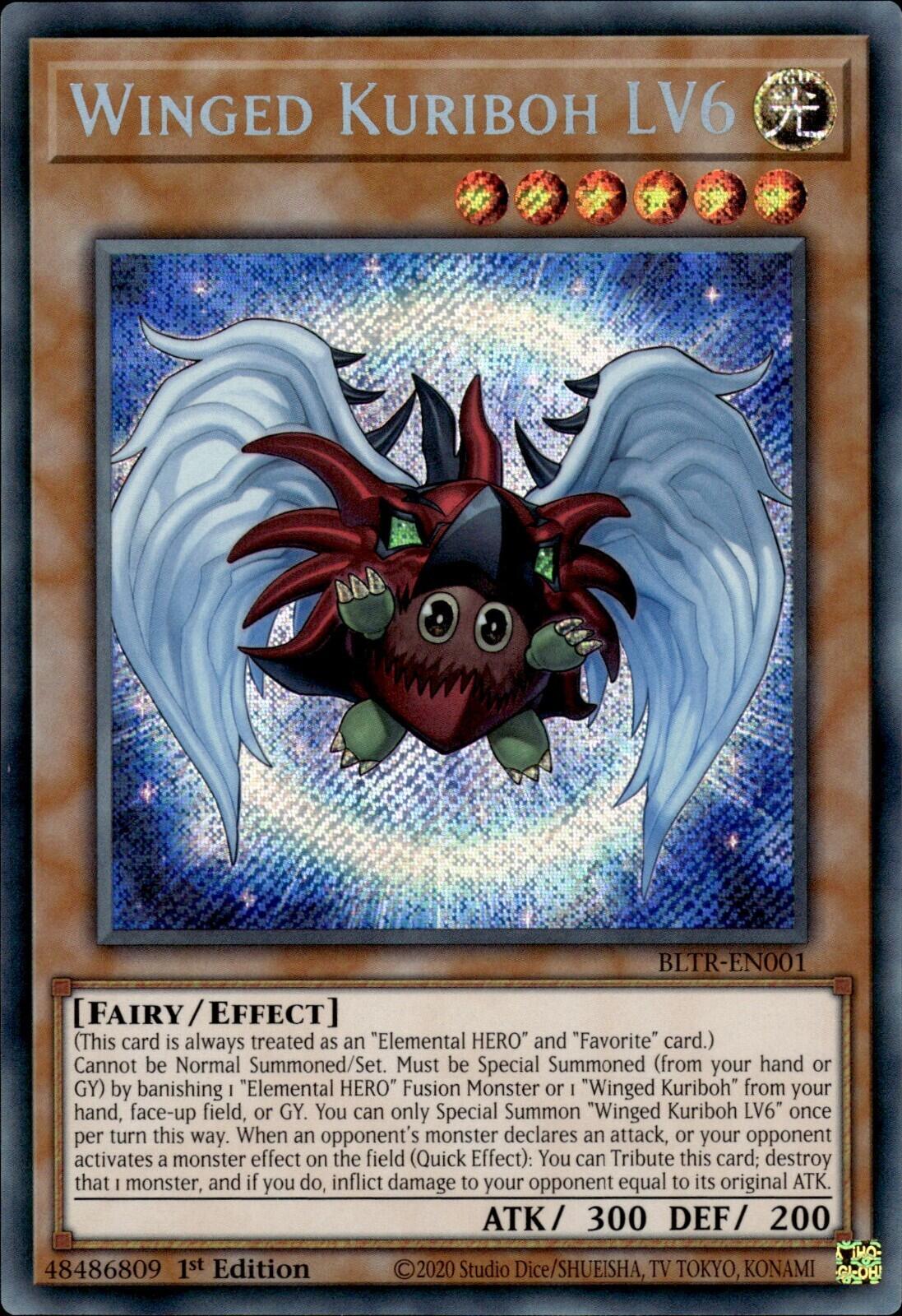 Winged Kuriboh LV6 [BLTR-EN001] Secret Rare | Jomio and Rueliete's Cards and Comics