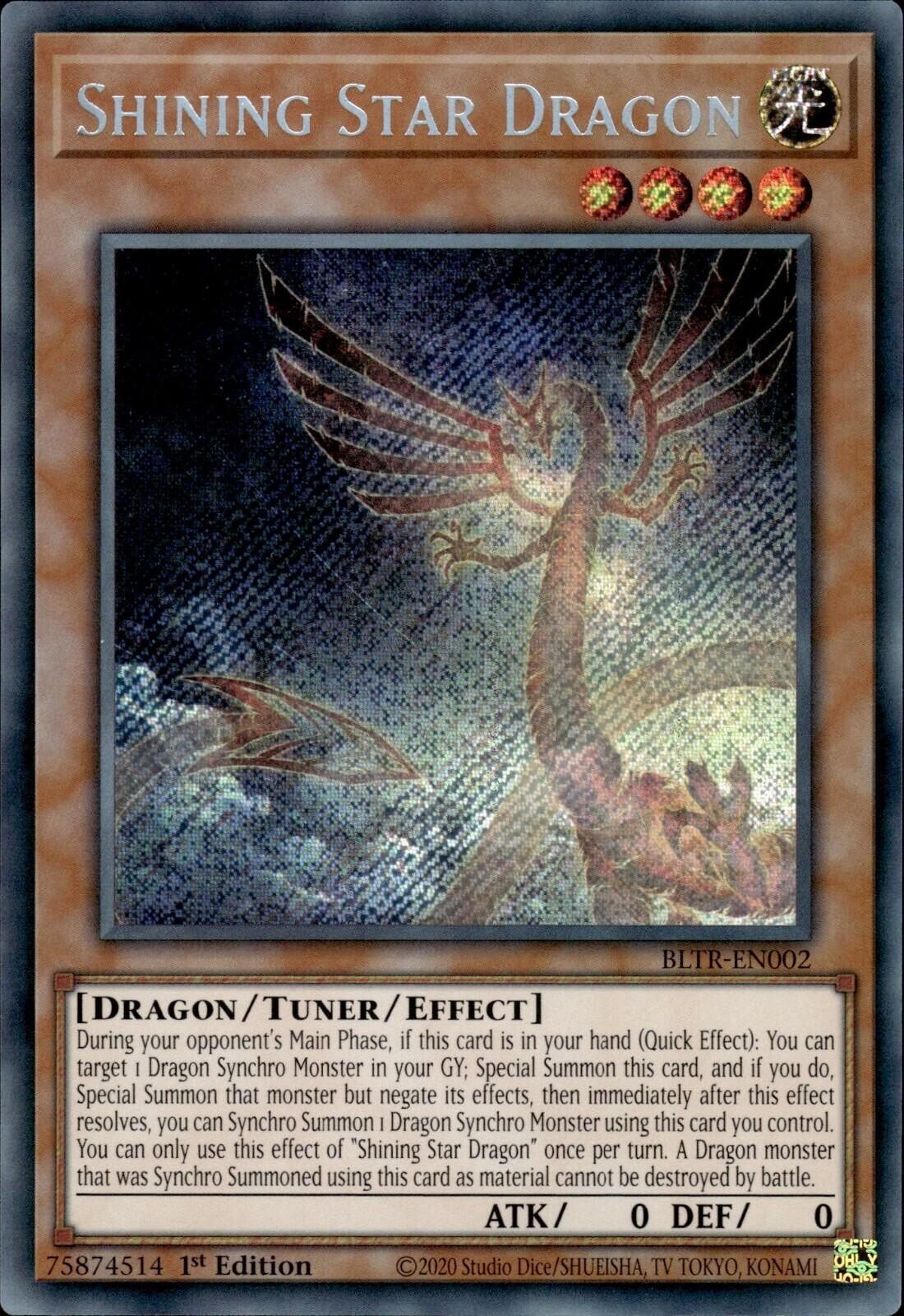 Shining Star Dragon [BLTR-EN002] Secret Rare | Jomio and Rueliete's Cards and Comics