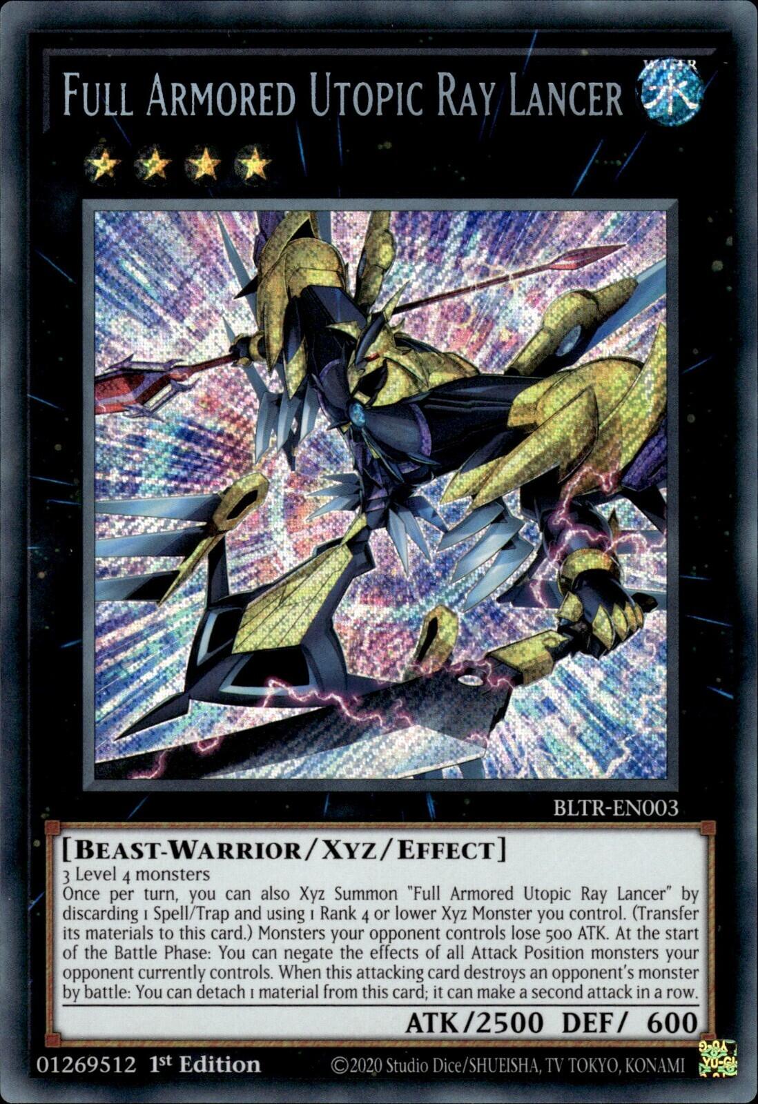 Full Armored Utopic Ray Lancer [BLTR-EN003] Secret Rare | Jomio and Rueliete's Cards and Comics