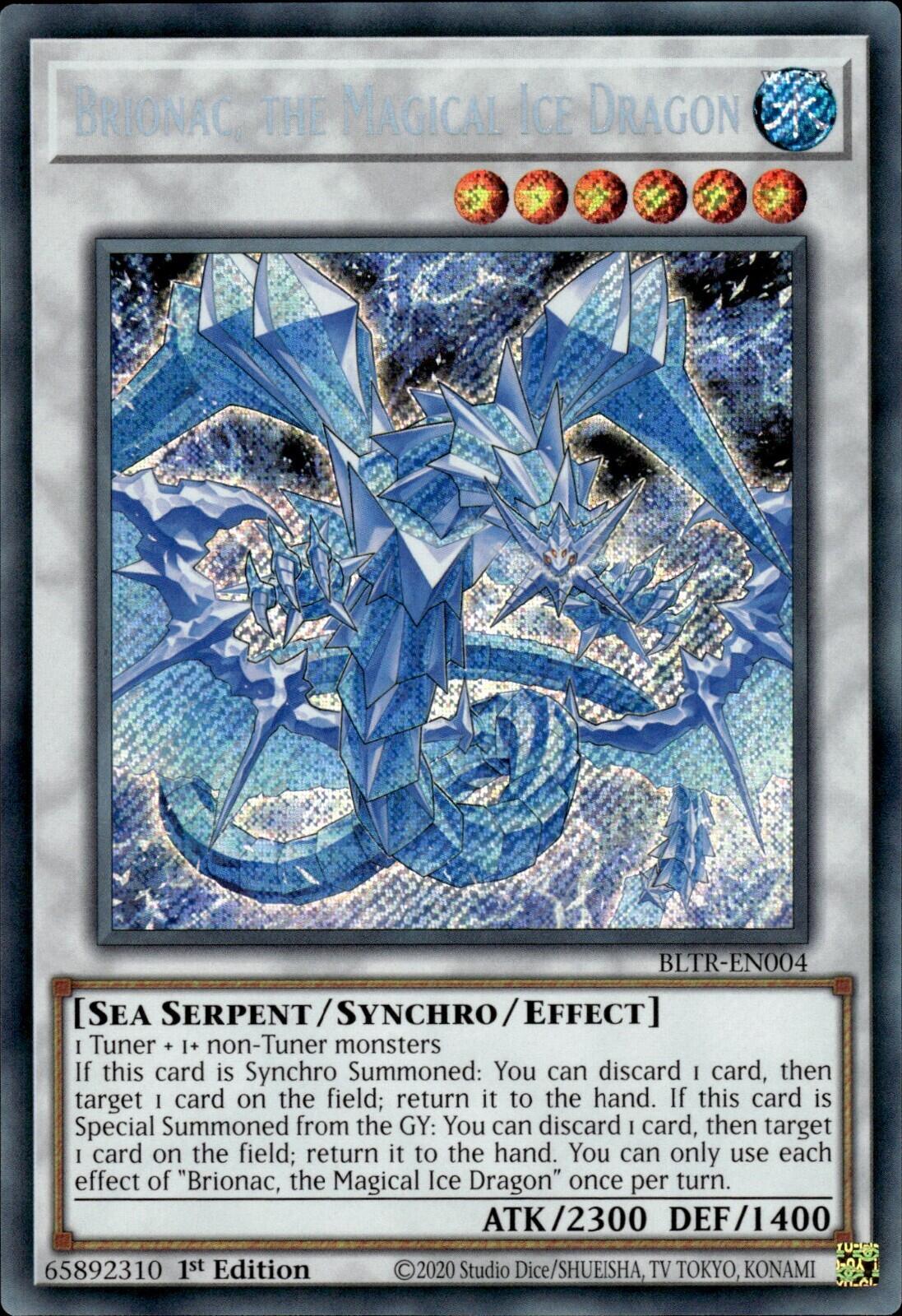 Brionac, the Magical Ice Dragon [BLTR-EN004] Secret Rare | Jomio and Rueliete's Cards and Comics