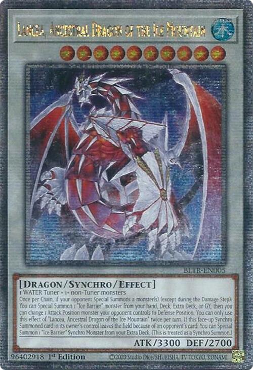 Lancea, Ancestral Dragon of the Ice Mountain (Quarter Century Secret Rare) [BLTR-EN005] Quarter Century Secret Rare | Jomio and Rueliete's Cards and Comics