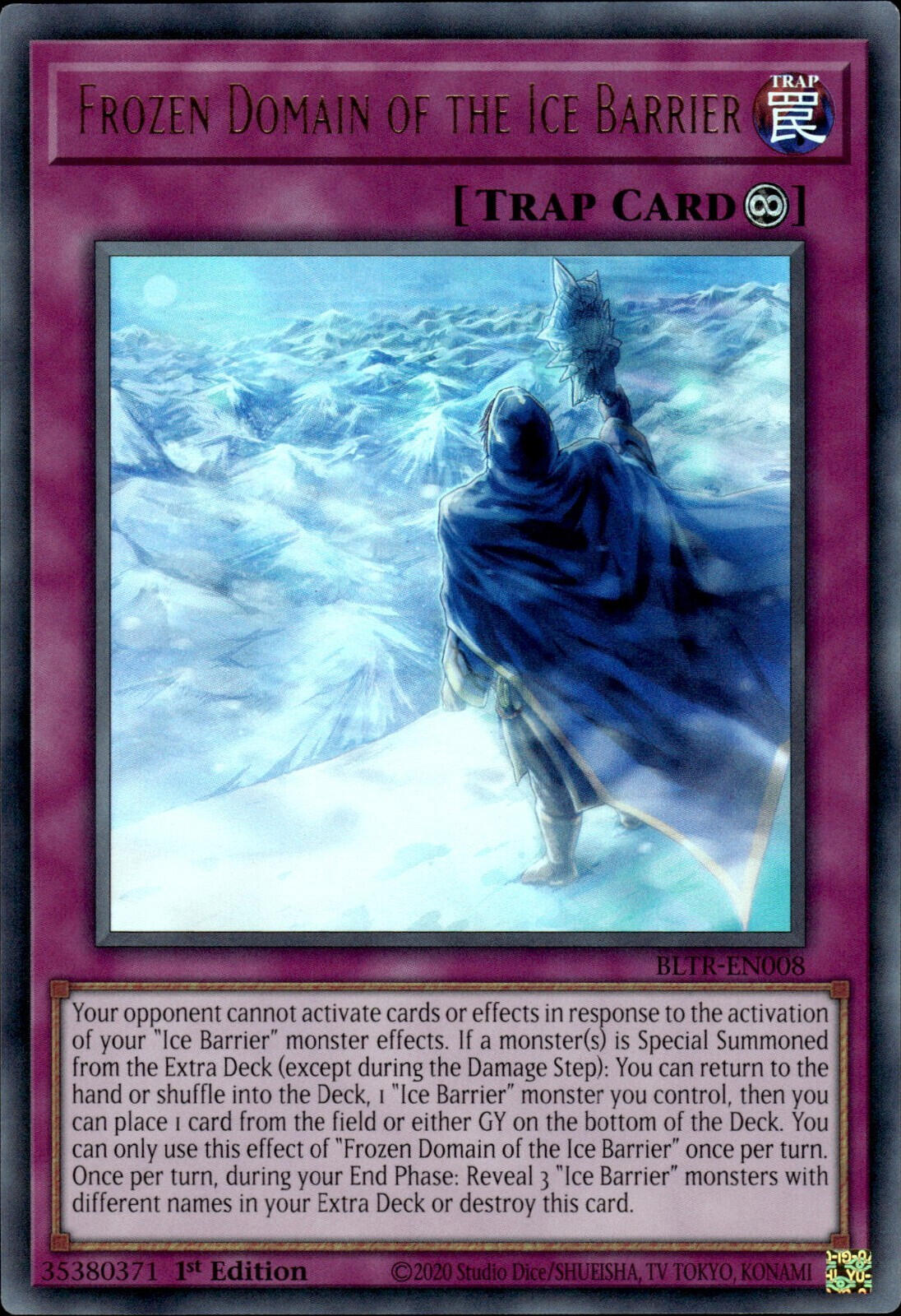 Frozen Domain of the Ice Barrier [BLTR-EN008] Ultra Rare | Jomio and Rueliete's Cards and Comics