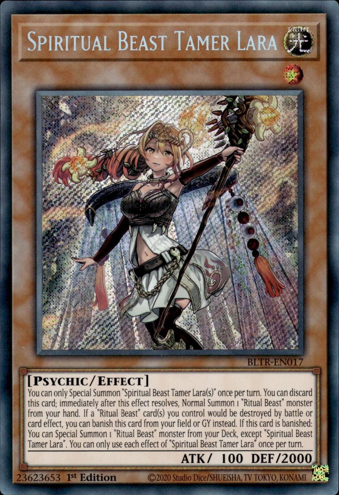 Spiritual Beast Tamer Lara [BLTR-EN017] Secret Rare | Jomio and Rueliete's Cards and Comics