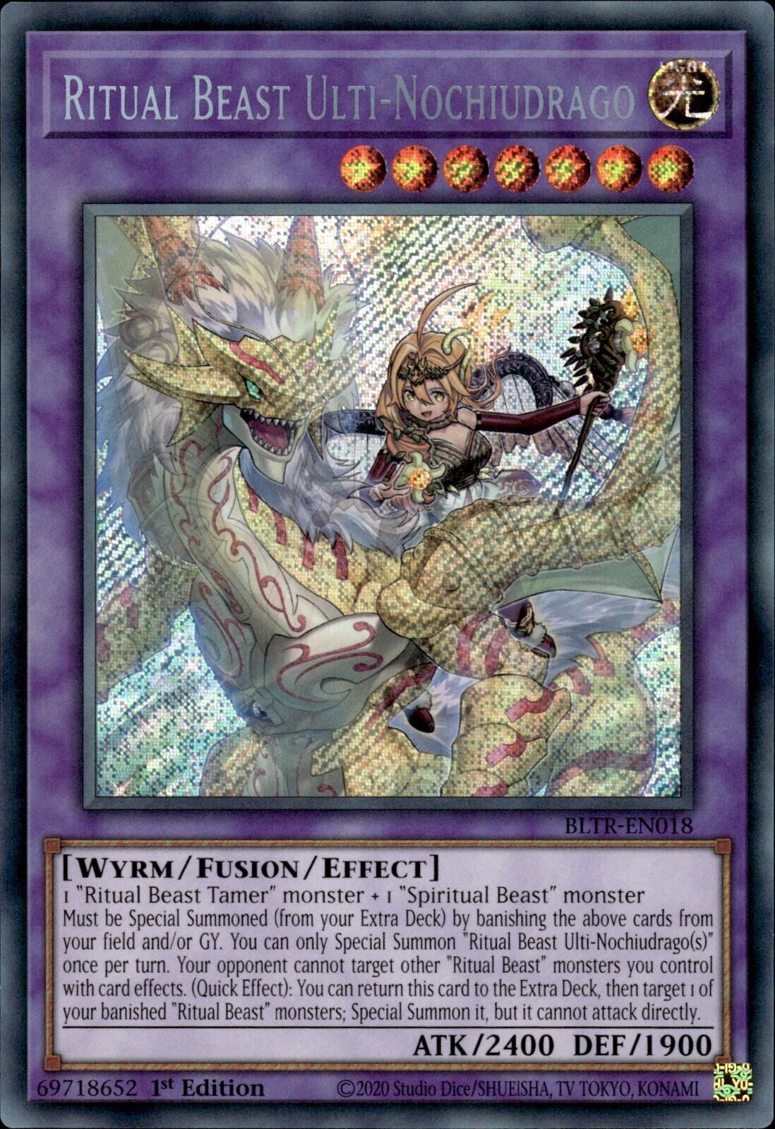 Ritual Beast Ulti-Nochiudrago [BLTR-EN018] Secret Rare | Jomio and Rueliete's Cards and Comics