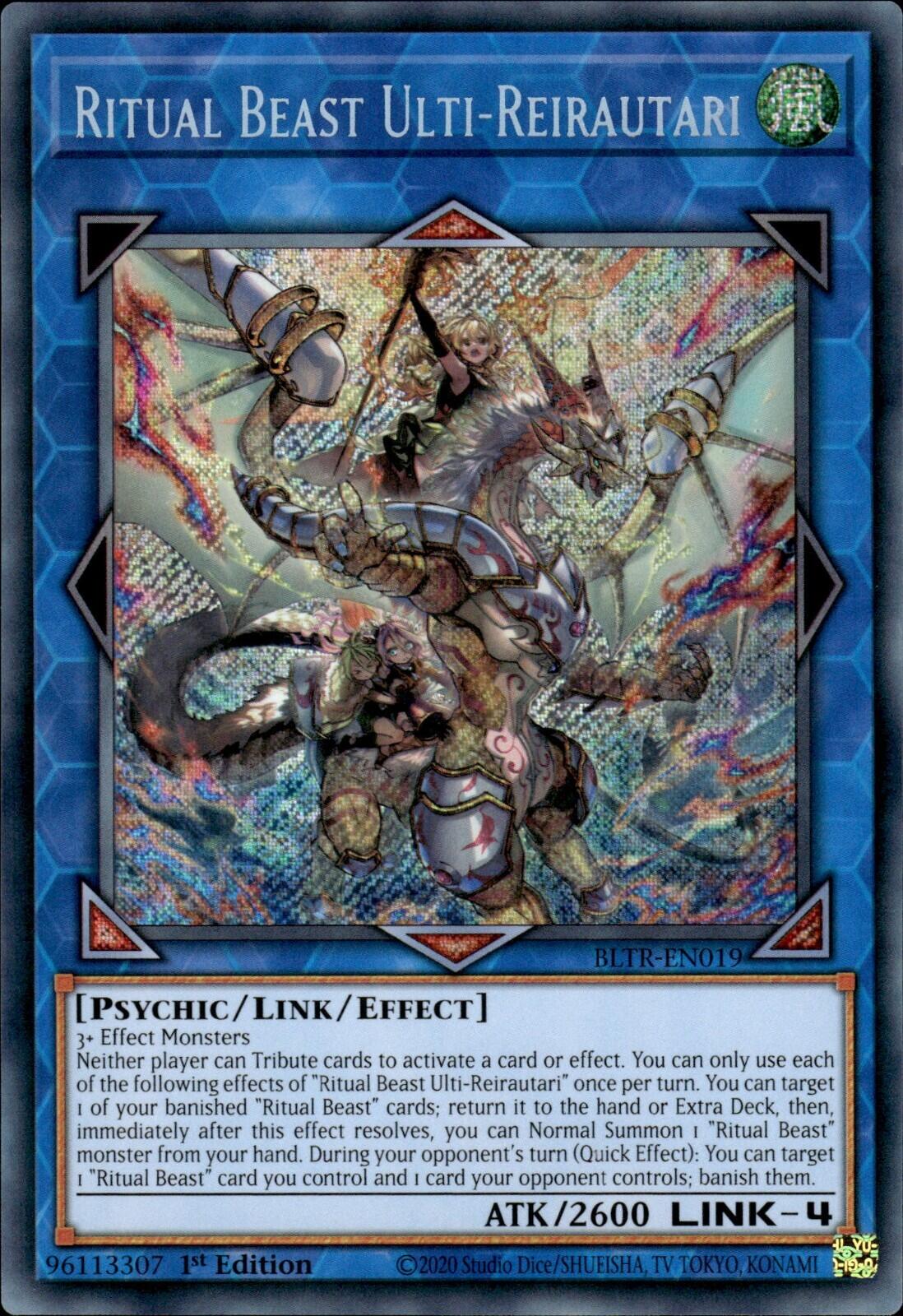 Ritual Beast Ulti-Reirautari [BLTR-EN019] Secret Rare | Jomio and Rueliete's Cards and Comics