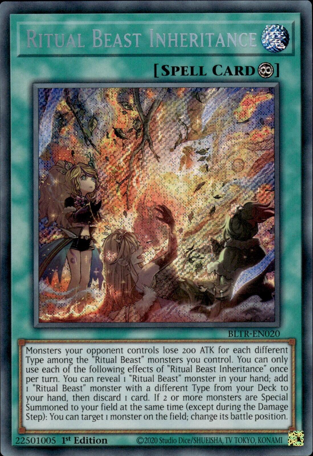 Ritual Beast Inheritance [BLTR-EN020] Secret Rare | Jomio and Rueliete's Cards and Comics