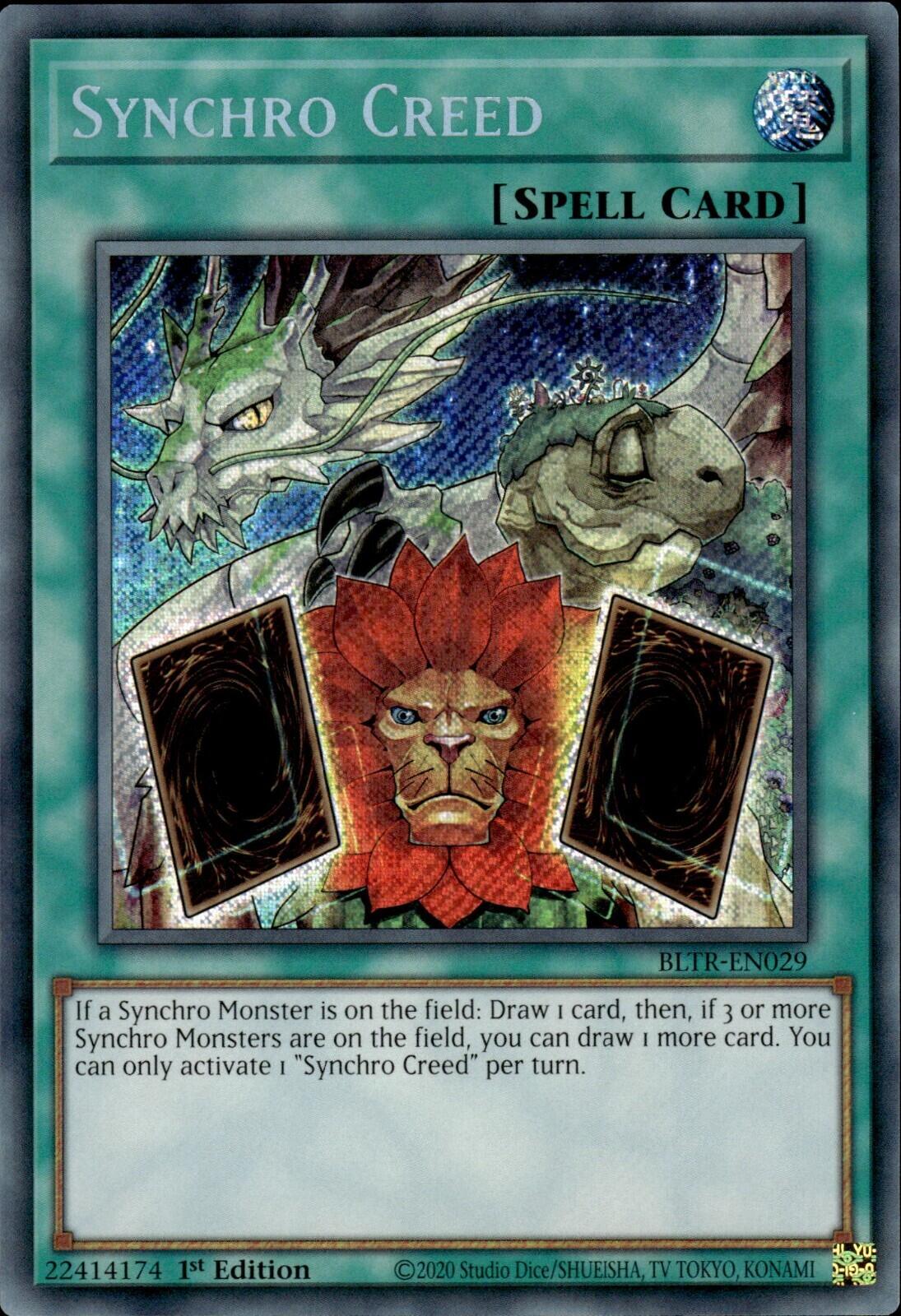 Synchro Creed [BLTR-EN029] Secret Rare | Jomio and Rueliete's Cards and Comics