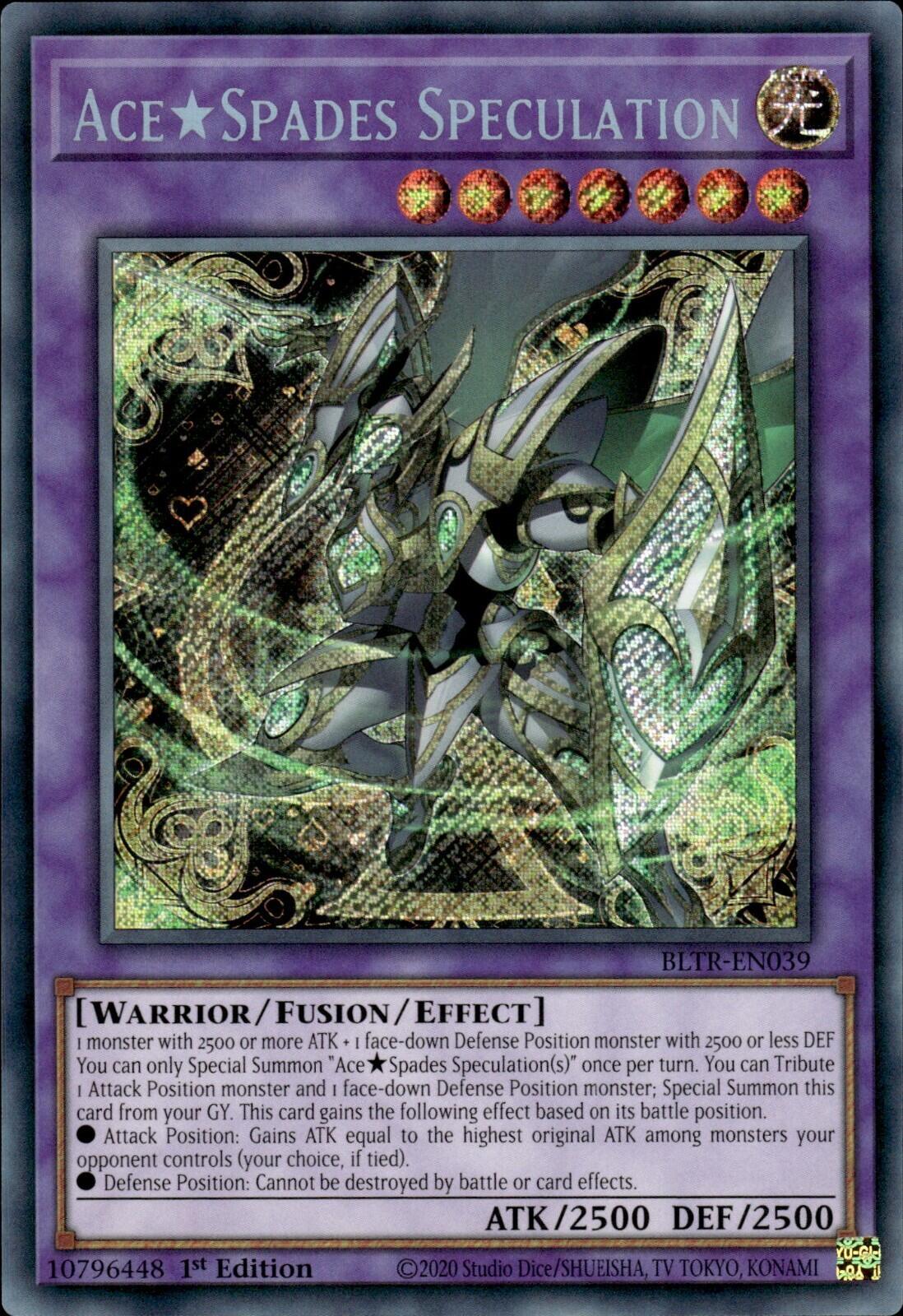 Ace Spades Speculation [BLTR-EN039] Secret Rare | Jomio and Rueliete's Cards and Comics
